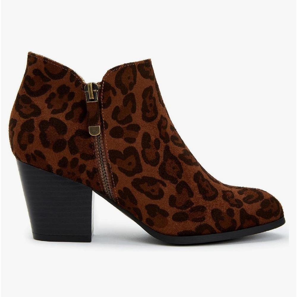 NWT Style & Co Women's Leopard Print Ankle Booties Size:6